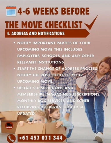 Move Checklist 4 Addressl And Notifications