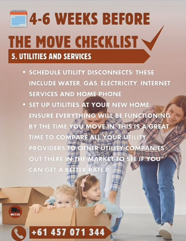 Move Checklist 5 Utilities And Services