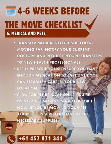 Move Checklist 6 Medical And Pets